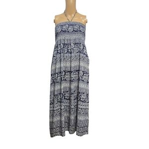 Tropiko Paisley Print Halter Flowy Midi Summer  Dress. Small